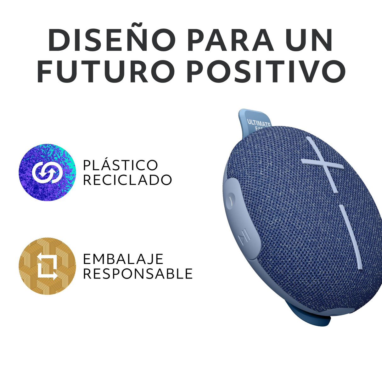 Ultimate Ears MINIROLL, Altavoz Bluetooth Resistente al Agua y ultraportátil, Graves potentes, IP67 a Prueba de Polvo, Radio de acción de 40 m (Majestic Blue)