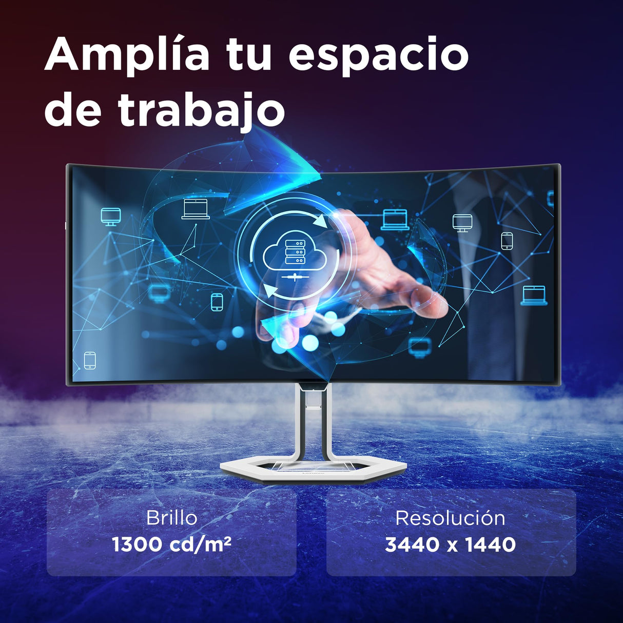 Lenovo Legion Pro 34WD-10 – Monitor Curvo Gaming WQHD 34" OLED (240 Hz, 0.03 ms MPRT, 21:9, HDMI 2.1 + DP 1.4, AMD FreeSync Premium Pro, VESA 100 x 100 mm) Soporte Inclinación/Altura/Giro – Blanco