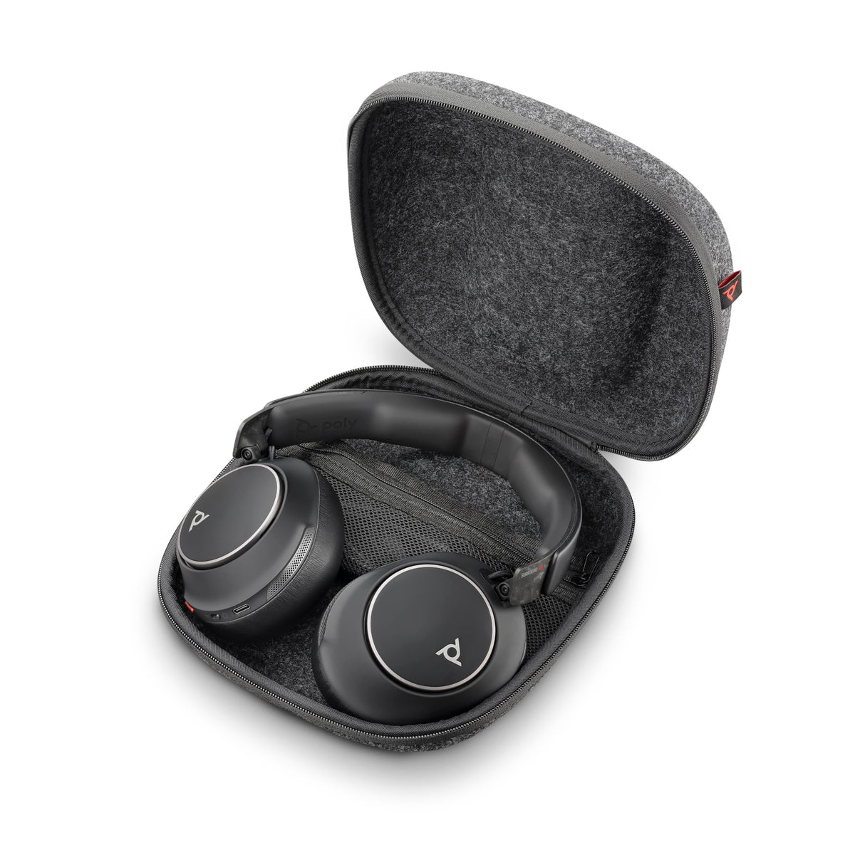 Auricular Bluetooth Poly Voyager Surround 80 UC (Plantronics) – Micrófonos con cancelación de ruido para llamadas nítidas – ANC adaptable–Compatible con iPhone, Android, PC/Mac, Zoom, Microsoft Teams