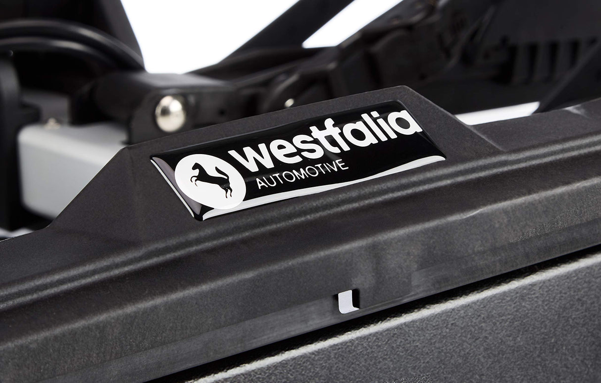 Westfalia Portabicicletas BC 60 para Enganches - Incluye Bolsa; portabicicletas para 2 Bicicletas; apto para Bicicletas Eléctricas; plegable