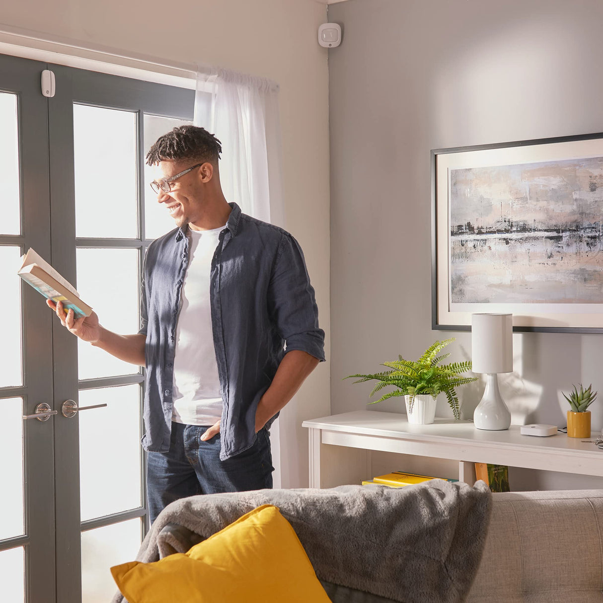 Yale IA-311 Alarma Sync Smart Home - 5 Piezas - Hub- Sensor Puerta / Ventana- Detector de Movimiento- Llavero- Geolocalización- Compatible con Alexa- Asistente de Google- Philips Hue