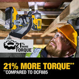 DEWALT DCF809L2T-QW - Atornillador Impacto sin escobillas XR 18V 1/4" 190Nm con 2 baterías Li-Ion 3,0Ah con maletín TSTAK