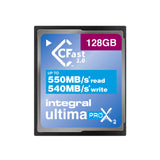 Tarjeta CFast 2.0 de 128 GB de alto rendimiento, de Integral, con una velocidad de lectura de hasta 550 MB/s y una velocidad de escritura de hasta 540 MB/s, BLACK