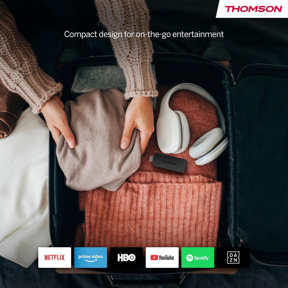 Thomson Streaming Stick 140, 4K UHD, Google TV, Google Voice Control,WiFi, Googlecast Built-in