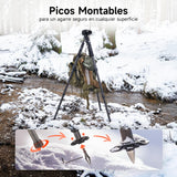 Rollei Rock Solid Alpha XL Mark III, 193cm Tripode Fibra de Carbono Profesional para Cámaras con Capacidad de Carga de 40kg Camera Tripod Negro con Cabezal Nivelador para DSLR Videocámara