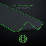 Razer Goliathus Extended Chroma - Alfombrilla suave para juegos con iluminación RGB (soporte para cables, superficie de tela, borde cosido, optimizado para todos los ratones) Negro