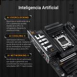 ASUS TUF Gaming X870-PLUS WiFi - Placa Base AMD ATX, 16+2+1(80A) etapas de Potencia, DDR5, PCIe 5.0 Compatible con GPU de última generación, 4X M.2, WiFi 7, USB4, USB 20 Gbps con PD Fast Charge