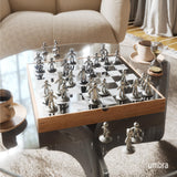 Umbra Buddy Juego de ajedrez, Zinc, Natural