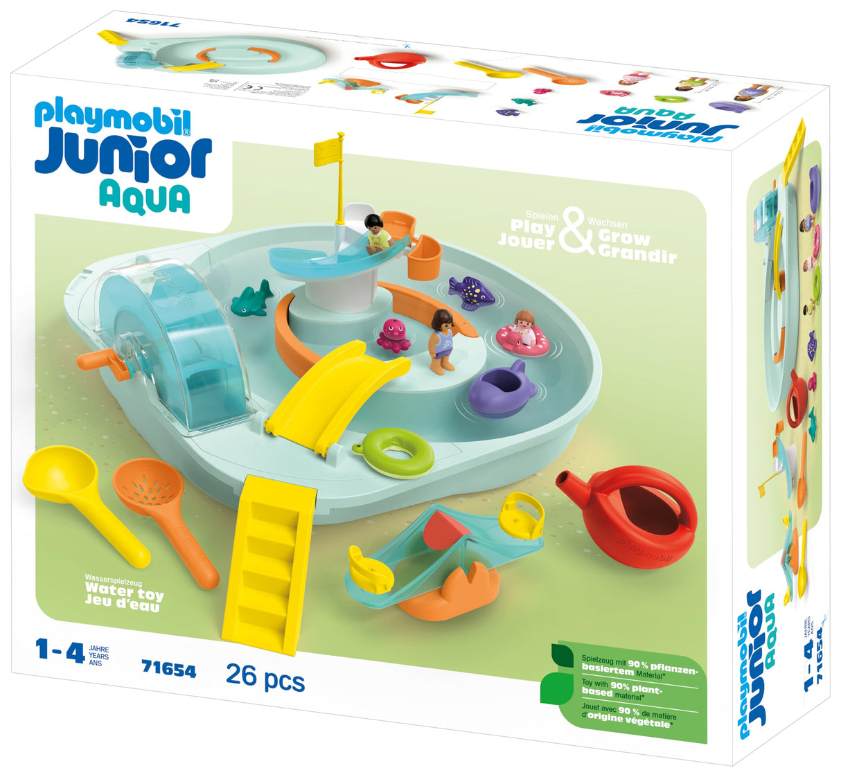 PLAYMOBIL Junior Aqua 71654 Juego de Aventuras acuáticas, Incluye Adorable pez, Juguete sostenible Hecho de plásticos a Base de Plantas, Juguetes para niños a Partir de 1 año