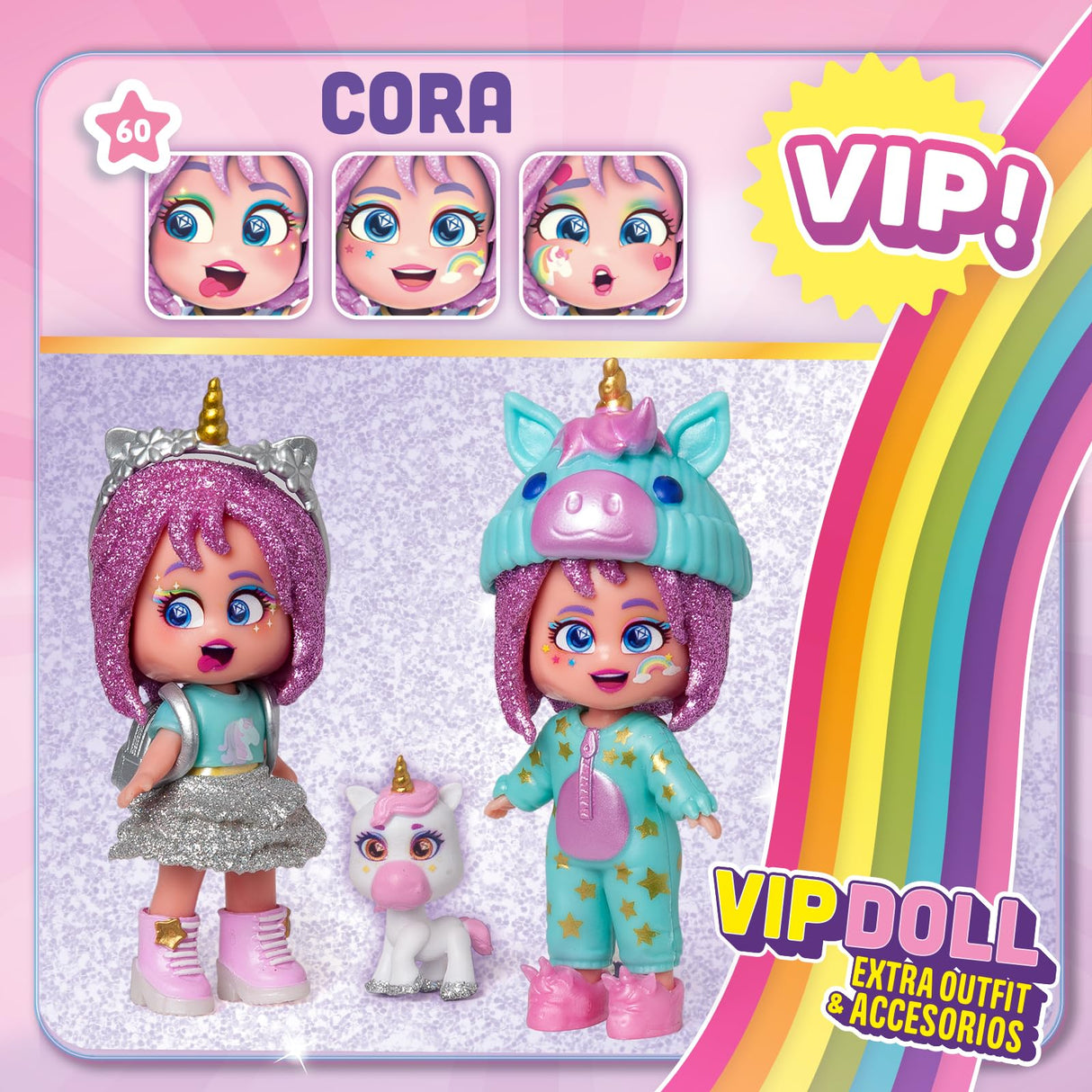 KOOKYLOOS Serie Glitter Glam – Colección completa de 12 KookyLoos. Muñeca sorpresa coleccionable con accesorios de moda, ropa, zapatos y juguetes con 3 expresiones divertidas. 12 muñecas incluídas
