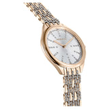 Swarovski Reloj Attract, Brazalete de metal, Blanco, PVD tono oro