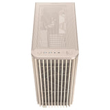 ASUS ProArt PA401 Wood Edition - Chasis ATX con Panel de Vidrio Templado, Compatible con GPU de 314mm, Compatible con radiadores de 240 mm, Dos Ventiladores de 160mm, Soporte de PSU extraíble - Beige