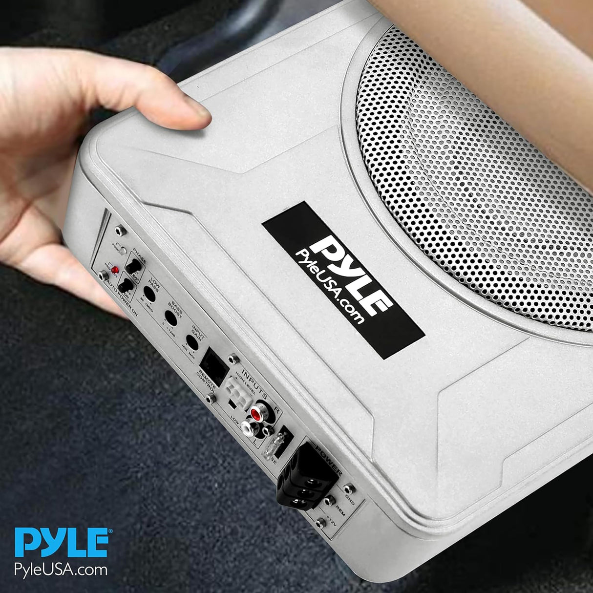 Pyle subwoofer Activo de 8", Audio para Coche, Compacto, 600V, Amplificador Incorporado