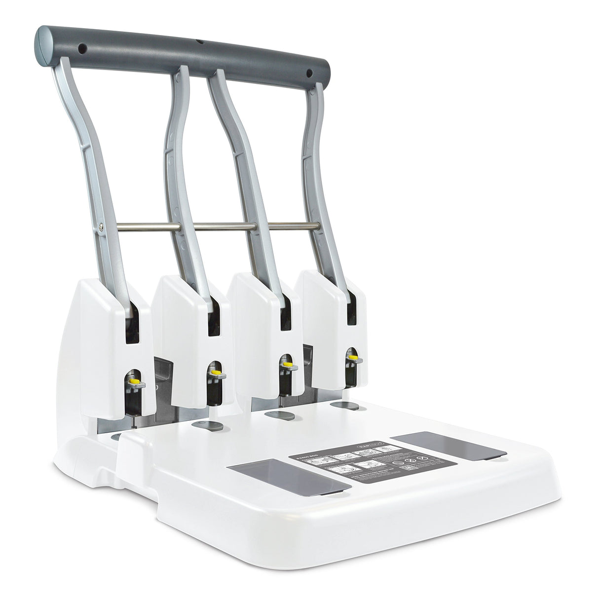 Rapesco 1407 ECO Perforadora de Gruesos de 4 Agujeros P4400, Capacidad de 150 Hojas, Blanco Mate