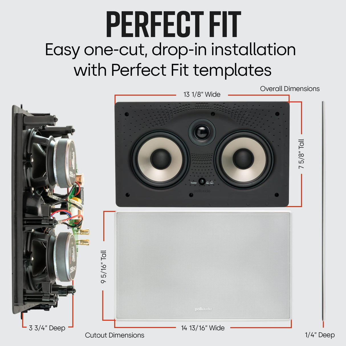 Polk Audio 255c-RT 150W Negro, Color blanco altavoz - Altavoces (1.0 canales, Alámbrico, 150 W, 30 - 27000 Hz, 8 Ω, Negro, Blanco)