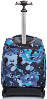 Invicta Mochila con Ruedas CAMO SHADE, Azul Camuflaje - Mochila 2 en 1, Mochila Escolar con Carro, Crossover System - Bolso Escolar Niños, Niñas y Adolescentes , Unisex - Maxi Capacidad