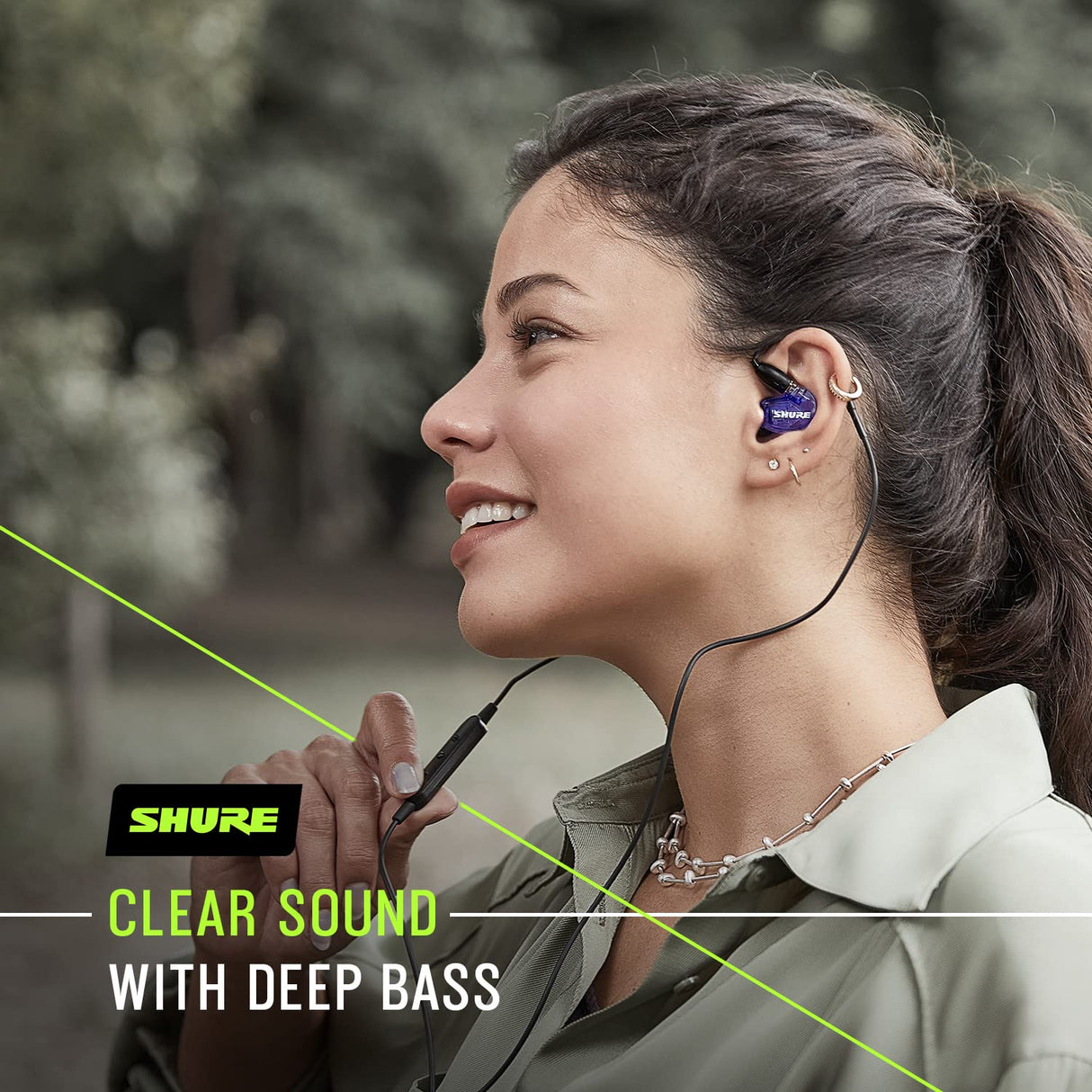 Shure SE215 Special Edition Auriculares con cable - profesionales con aislamiento de sonido, sonido claro, graves profundos, microcontrolador dinámico, ideales para música, juegos y llamadas - Púrpura