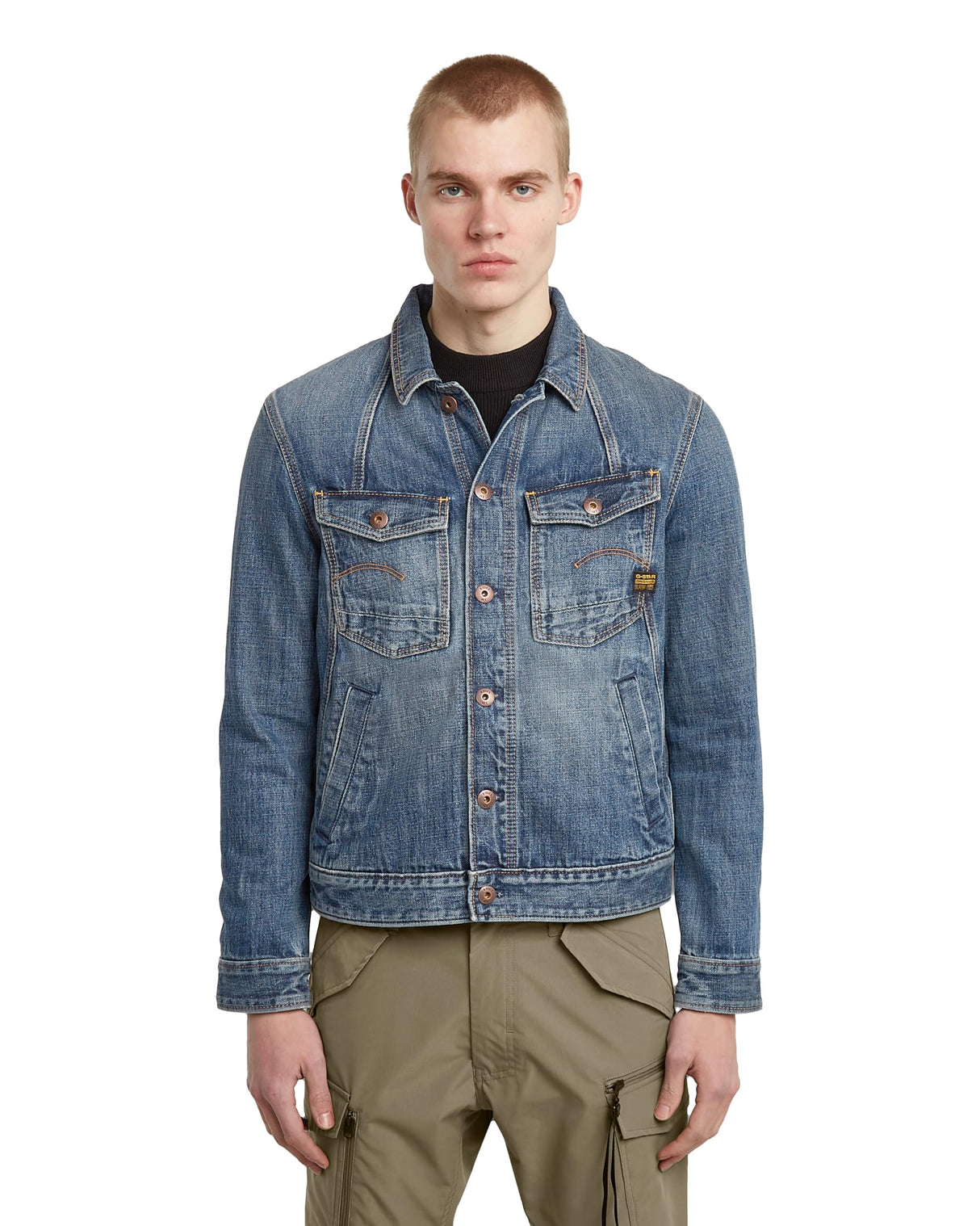 G-STAR A- Line Slim Jacket Chaqueta, Multicolor (Faded Typhoon D26919-D776-H465), S Hombres