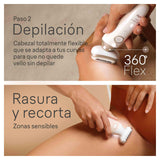 Braun Silk-épil 9 Flex SkinSpa, Depiladora Eléctrica Para Una Eliminación Del Vello Fácil, 9-681 3D, Blanca/Dorada