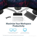 StarTech.com Dock USB-C para 3 Monitores 4K con 5 Puertos USB 3.2 5Gbps - HDMI y DisplayPort - PD 100W - Hub 5x USB 5Gbps