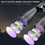 Barska AB10592 Gladiator - Prismáticos con Zoom de 20-100 x 70 aumentos con Adaptador de trípode para astronomía y visión de Largo Alcance, Color Negro