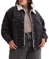 Levi's Plus Size 90s Sherpa Trucker Jacket Mujer, Are You Afraid Of The Dark, 3XL