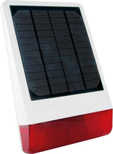 SCHWAIGER -ZHS14- Sirena para exteriores con energía solar, WiFi, protocolo Z-Wave, blanco