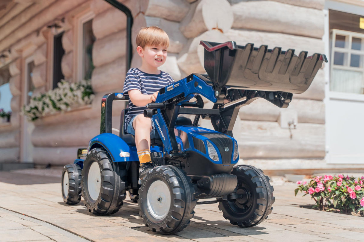 Falk 3090M – Excavadora New Holland T8 + Remolque