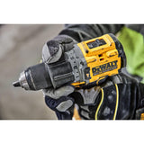 DEWALT DCD805P2T-QW - Taladro Percutor a batería 18V, Motor sin escobillas, Caja de engranajes metálica de 2 velocidades, Luz LED, Incl. 2 baterías XR de 5.0Ah, cargador y caja TSTAK