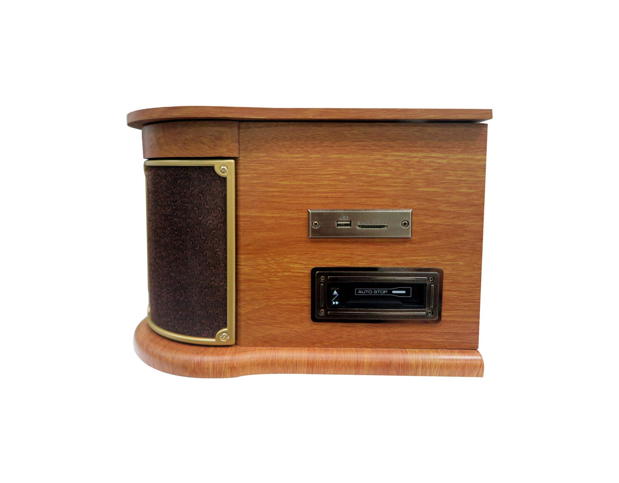 Sunstech PXRC52CDWD - Giradiscos de madera, color madera