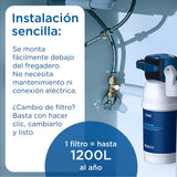 BRITA Sistema de filtración de agua mypure P1 Grifo con cartucho filtrante P1000: reduce la cal, los metales, el cloro y las impurezas para mejorar el sabor y calidad del agua