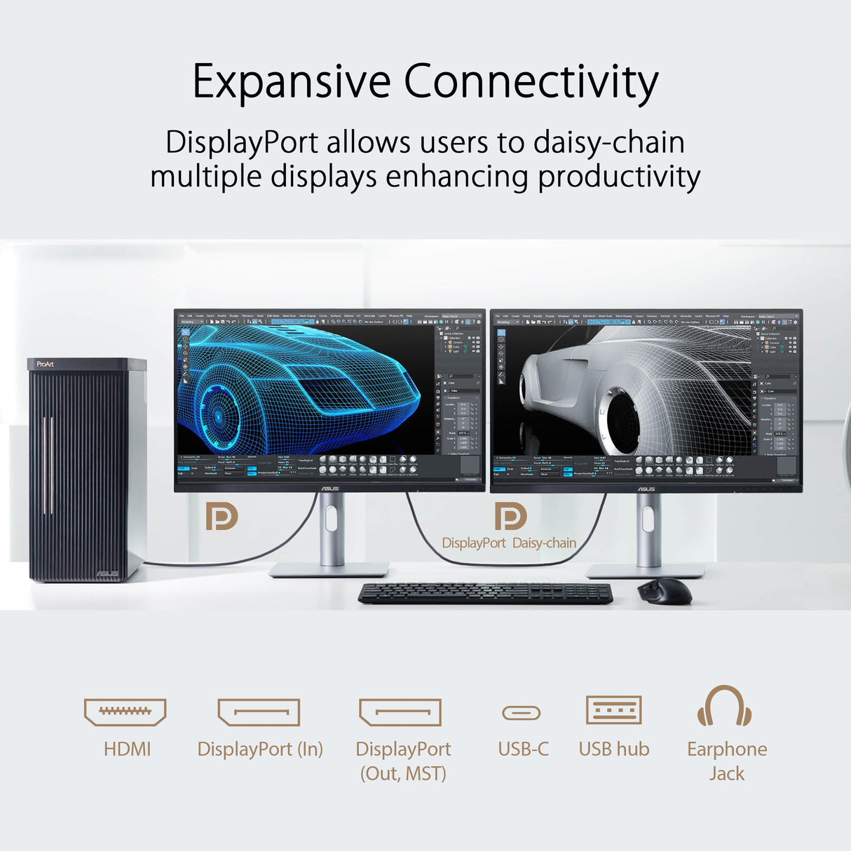 ASUS ProArt Display PA24ACRV - Monitor Profesional de 23,8 Pulgadas, IPS, QHD(2560x1440), 95% DCI-P3, ΔE<2, USB-C, VESA DisplayHDR 400, VESA MediaSync, Soporte ergonómico, Sostenibilidad ecológica