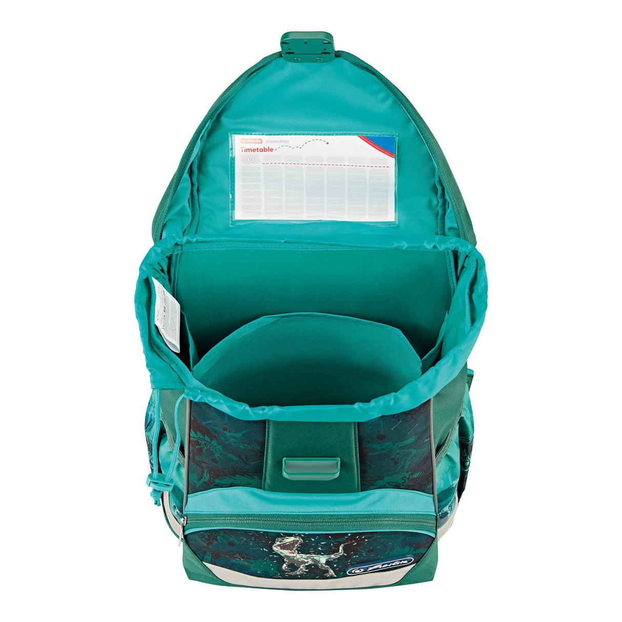 herlitz Equipaje unisex ultraligero Plus para niños (paquete de 1), Green Rex, Kindergepäck, Mochila escolar