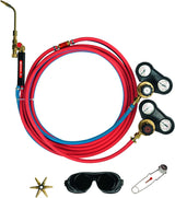 Kit de Soldadura KORO con 1 Soplete + 5 m de Tubo con 1 Apagallamas + 2 Reguladores + 1 Boquilla de Puntas + 1 Encendedor - Soplete de Soldadura - Soplete de Oxígeno - Antorcha de Soldar - EXPRESS