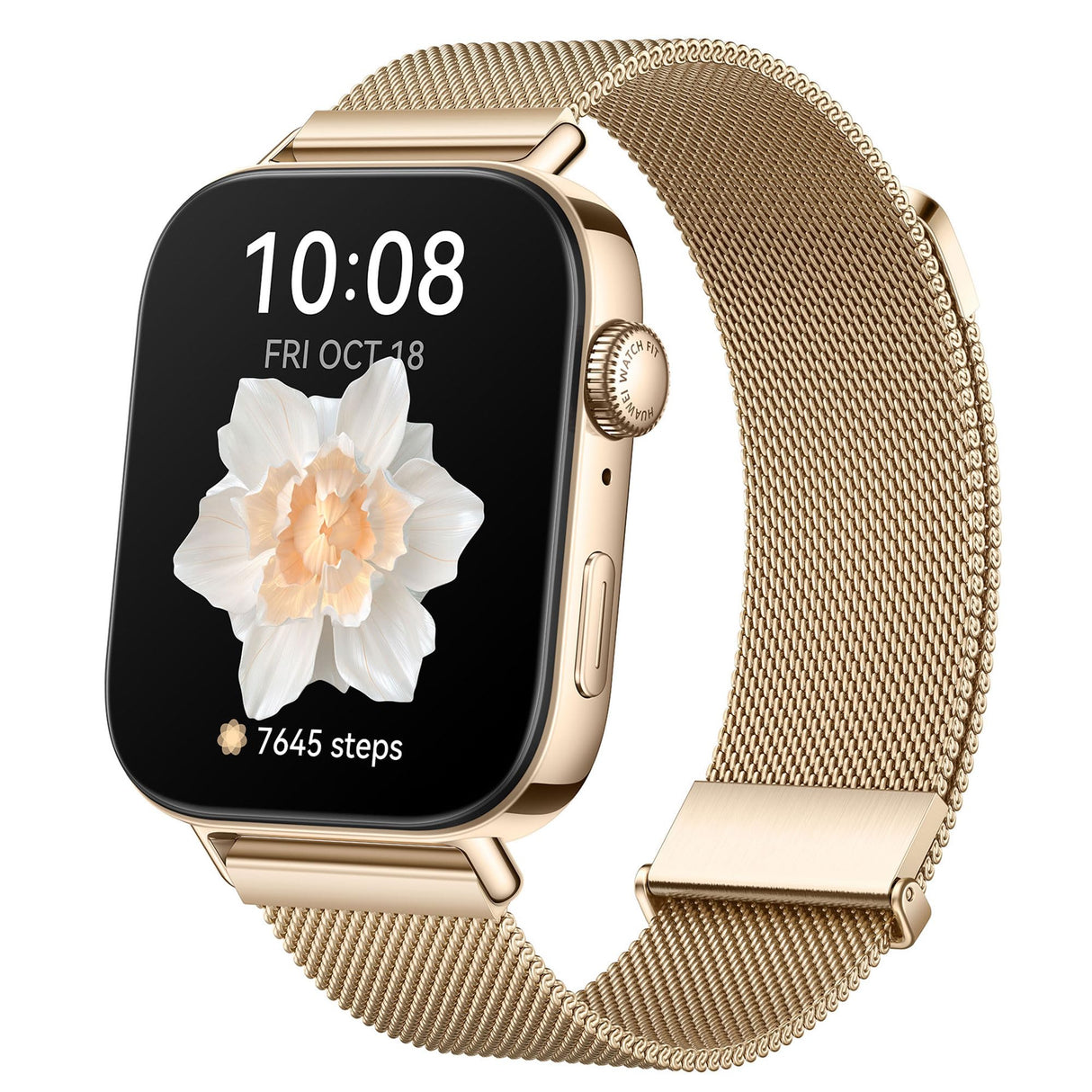 HUAWEI Watch FIT 3, Pantalla AMOLED de 1.82 Pulgadas, Diseño Ultrafino, Llamadas por Bluetooth, hasta 10 días de batería, GPS, Compatible con Android & iOS, Dorado