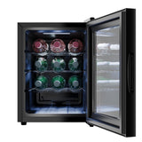Tristar Vinoteca Termoeléctrica Grande Saignée, Para hasta 12 botellas, Silenciosa y estable, Puerta de vidrio, 4 niveles, Pantalla táctil LED, Iluminación interior, WR-7511