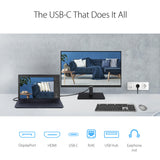 ASUS VA27ACFSN Monitor Docking 27" (IPS, USB-C, RJ45, 100Hz, Adaptive-Sync, altavoces estéreo, baja luz azul, sin parpadeos, diseño ergonómico, montaje en pared, sostenibilidad ecológica)