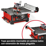 Einhell Professional Sierra circular de mesa con mesa deslizante TP-CC 10 T (2000 W, 85 mm de altura de corte, hoja de sierra Ø 254 mm, tope paralelo de montaje flexible, tope angular)