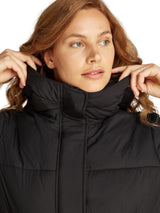 Calvin Klein Abrigo Mujer Logo Belt Long Puffer con cinturón, Negro (Ck Black), XS