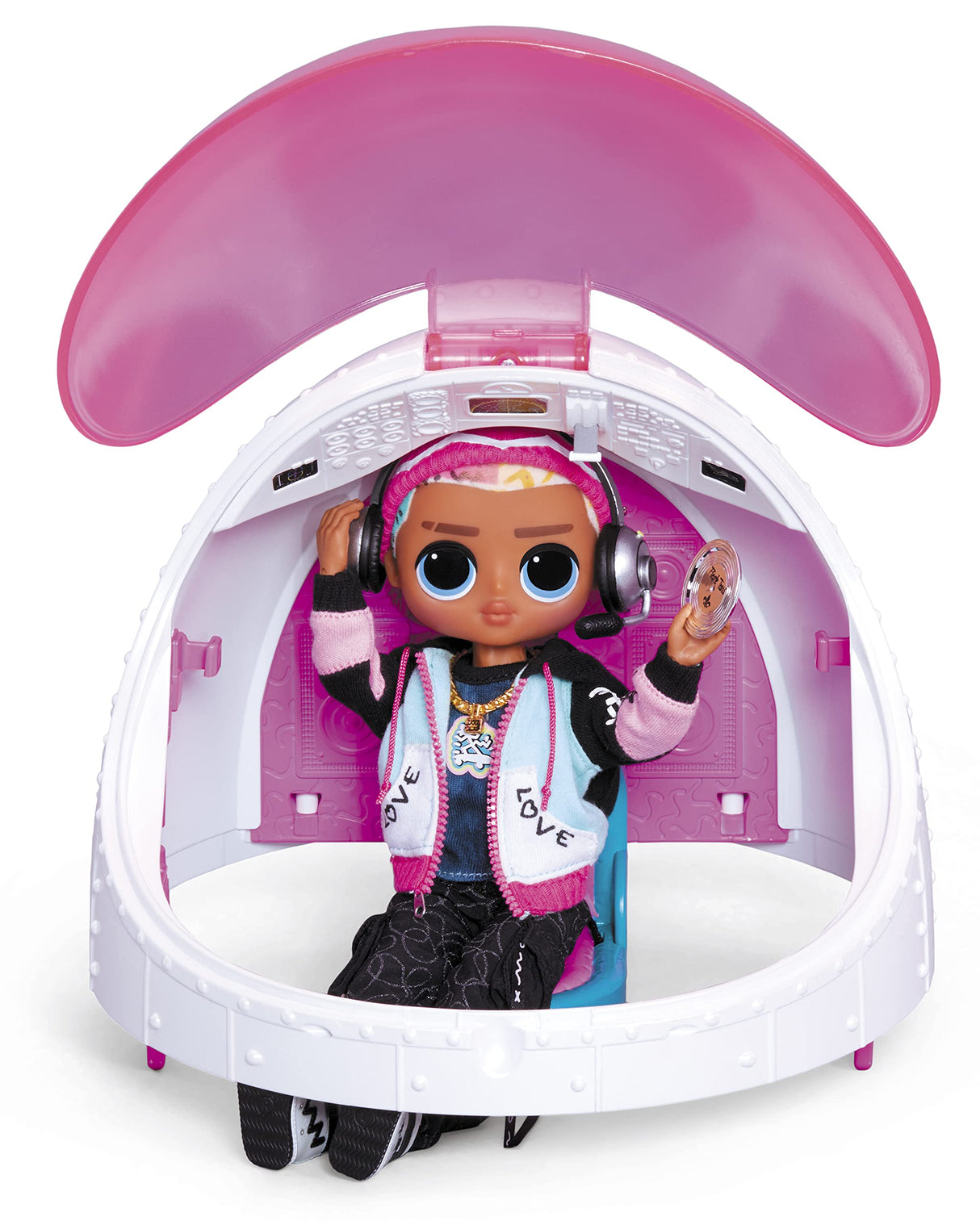 L.O.L. Surprise! OMG Avión 4 en 1 - Avión con 50 sorpresas, incluidos Accesorios - Se transforma en un Coche, Estudio de grabación y Cabina de Mezcla - Coleccionable - para niños a Partir de 4 años