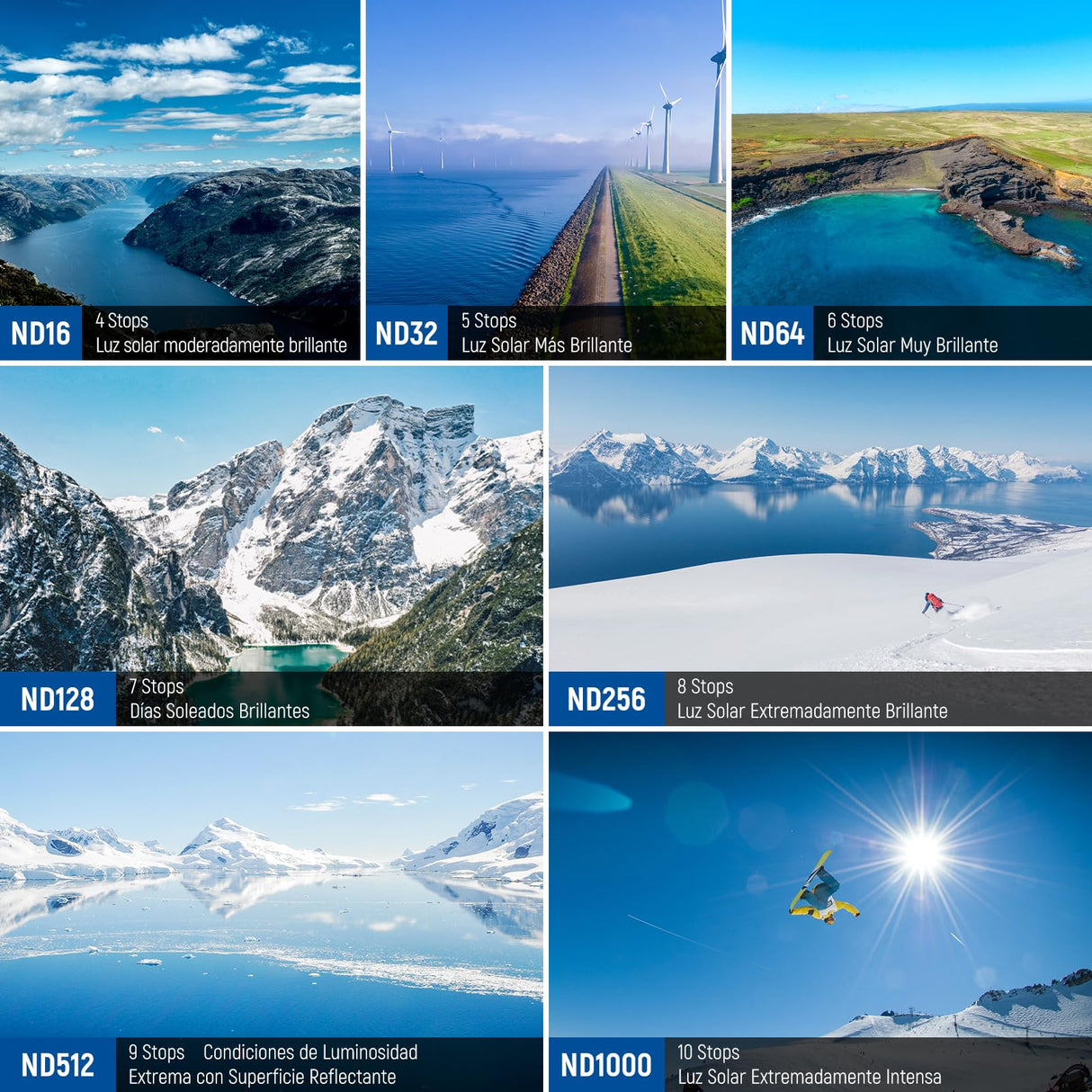 NEEWER ND & CPL & Filtro de Efecto Conjunto Compatible con DJI Mini 4 Pro, 16 Pack HD ND16 ND32 ND64 ND128 ND256 ND512 ND1000 ND16/PL ND32/PL ND64/PL ND128/PL ND256/PL UV CPL LPR, Difusión Negra 1/4