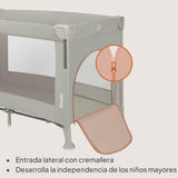 lionelo Ellen Cuna de Viaje 3 en 1 de 0 a 3 años, Cuna Colecho para Recién Nacidos y Mayores hasta 15 kg, 2 Alturas de Colchón, Correas de Amarre, Entrada Lateral con Cremallera, 2 Ruedas Bolsa