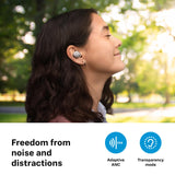 Sennheiser MOMENTUM True Wireless 4 auriculares inteligentes - Bluetooth 5.4, sonido nítido, diseño cómodo, 30 horas de autonomía y cancelación de ruido activa adaptativa - blanco plata