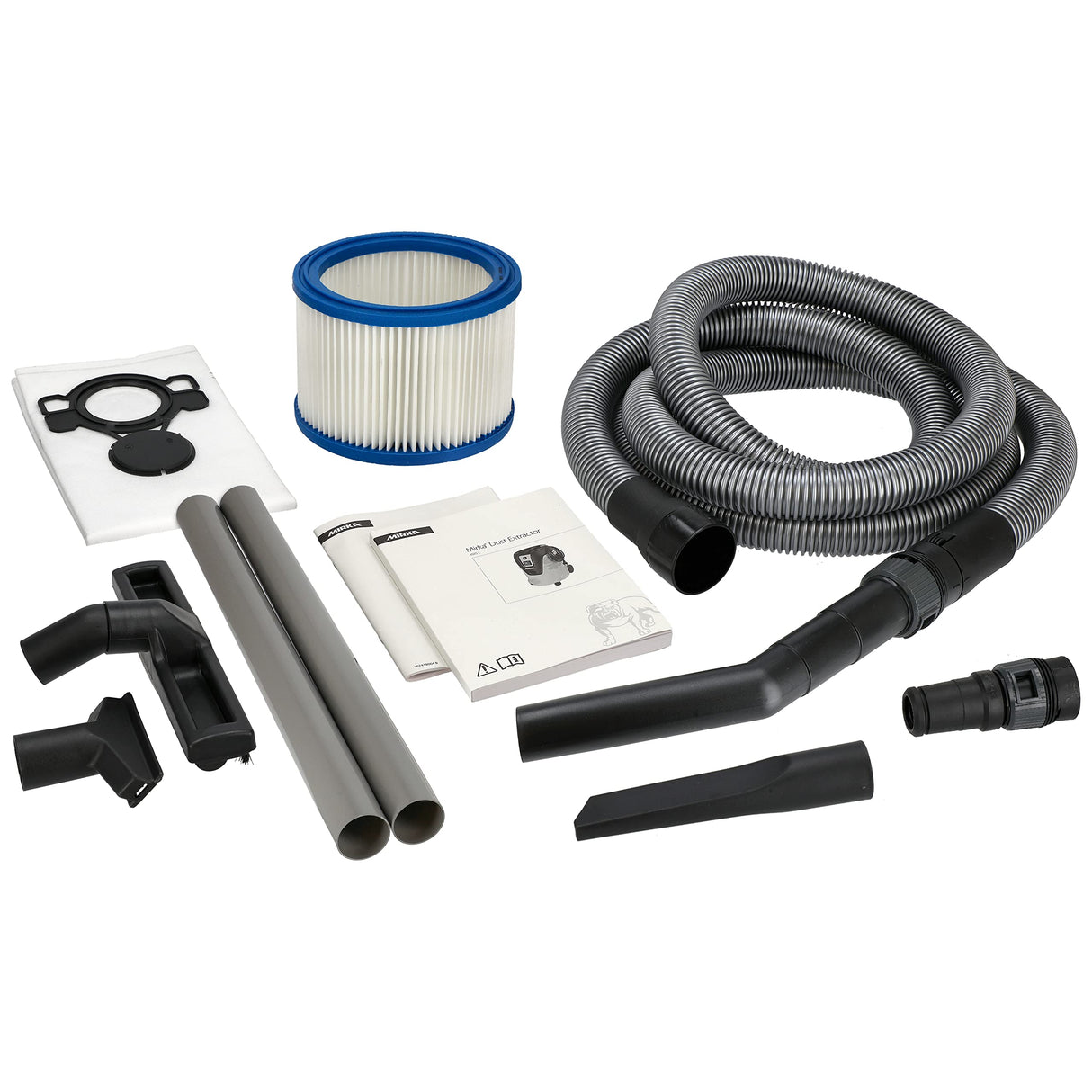 Mirka Aspirador Industrial en seco y húmedo 25 litros/Manguera de aspiración / 1000 W de Potencia/Incluye Adaptador para lijadoras Juego de boquillas
