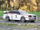 TAMIYA TAM58667 58667 Audi 300058667 RC Quattro Rally A2 (TT-02), maqueta de Coche teledirigido, Escala 1:10, Kit de construcción para Hobbies, para Montar, Color Blanco