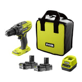 Ryobi R18PD3-220S - Taladro percutor, 18V (2 X 2,0AH)