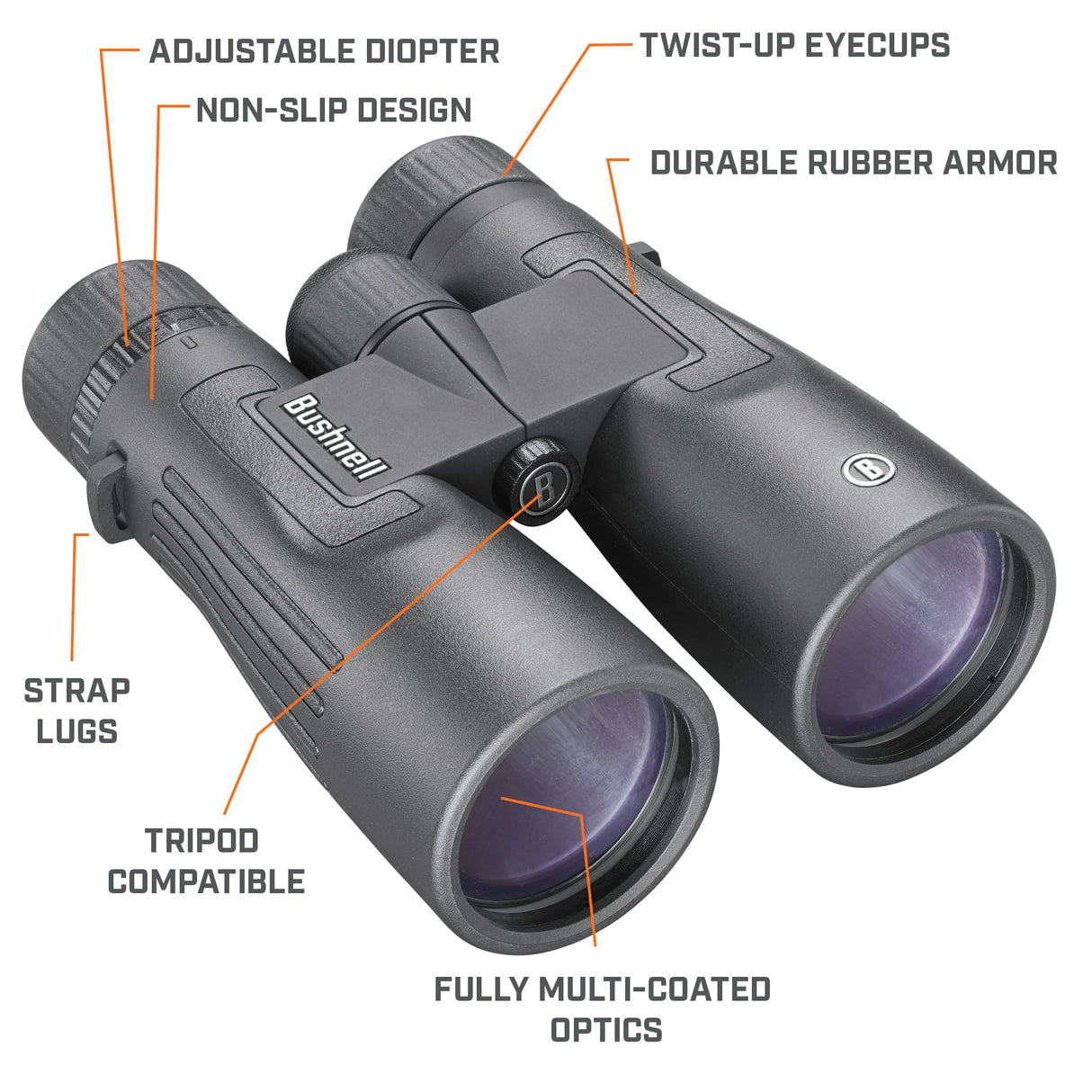 Bushnell - Legend - Prismáticos - 10x50 - Prisma de Techo - Negro - Multirecubrimiento Total - BB1050W