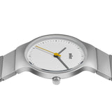 Braun Ladies BN0211 Classic Slim Watch with White Dial and Silver Stainless Steel Bracelet