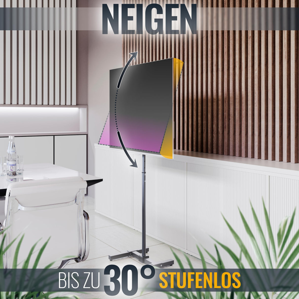 RICOO Soporte TV Base de pie Pedestal Suelo Televisión 13-42" (33–107cm) FS0522 Peana Stand inclinable Televisor LED LCD VESA 75x75-200x200
