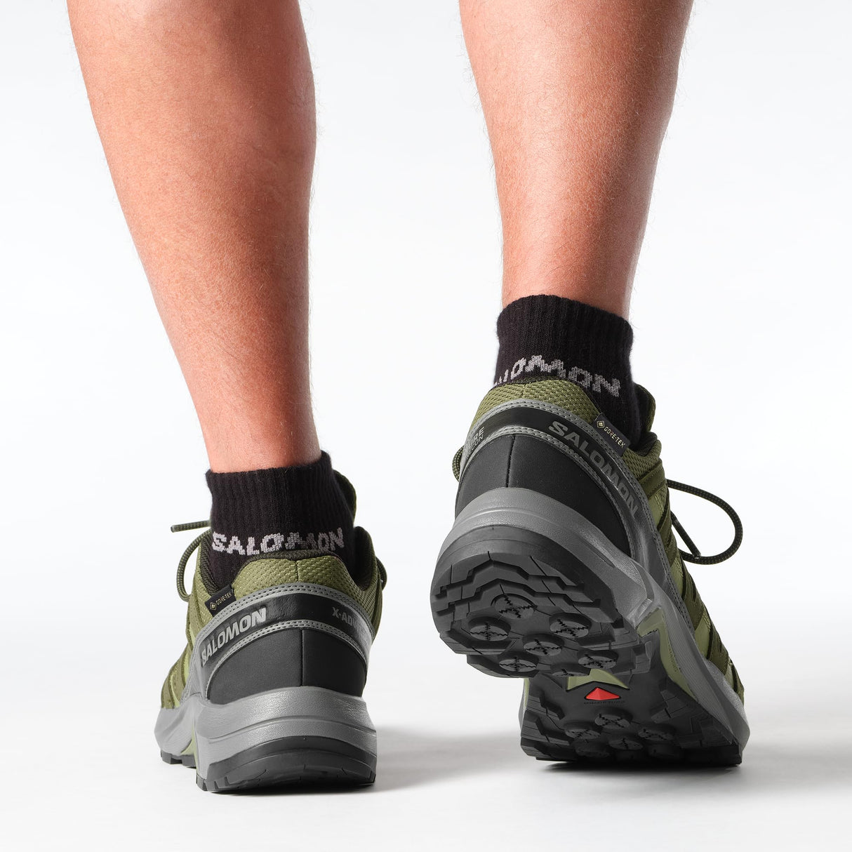 Salomon X-ADVENTURE RECON GORE TEX, Zapatos de senderismo para Hombre, Olive Night Martini Olive Pewter, 44 EU